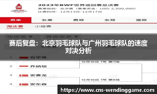 赛后复盘：北京羽毛球队与广州羽毛球队的速度对决分析